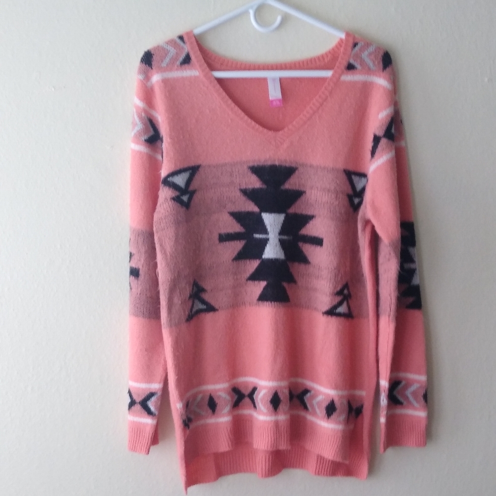 No Boundaries Aztec print sweater
